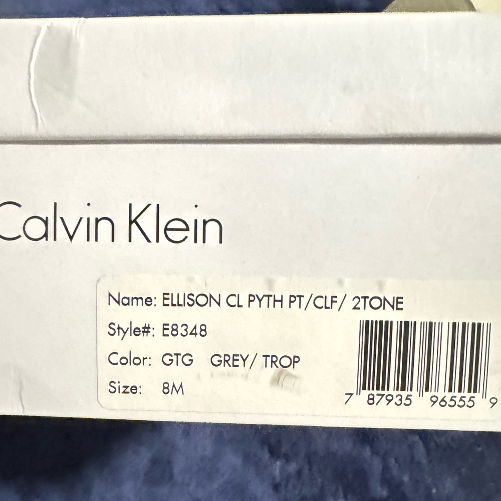 CALVIN KLEIN
Ellison two-tone espadrille Turquoise and Gray Wedge Sandals - Picture 16 of 16